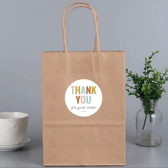 500pcs/roll 1 Inch Round Thank You Stickers For Small Business - Picture 5 of 9
